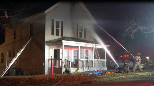 Family of 4 evacuated from burning Clayton home