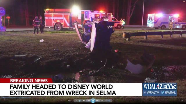 Family driving home from Disney World injured in crash