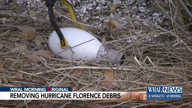 Crews work to remove debris from Hurricane Florence