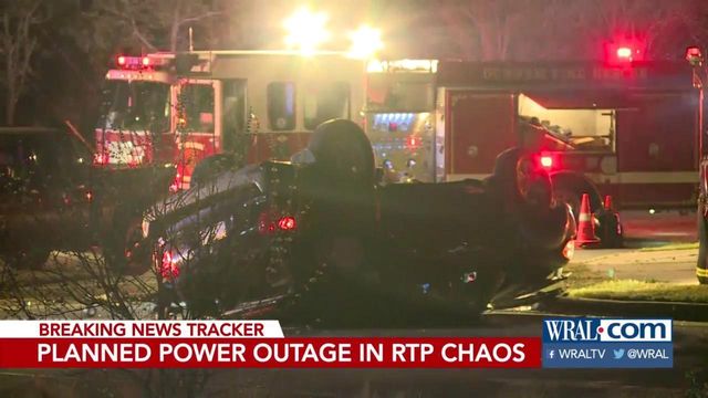 Planned power outages lead to crash in Durham