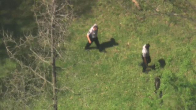 WATCH: Search for suspects after jump-and-run in Wake County