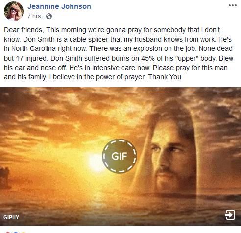 Post on Facebook about Don Smith