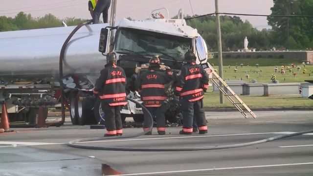 Minor injuries reported after tanker truck crash