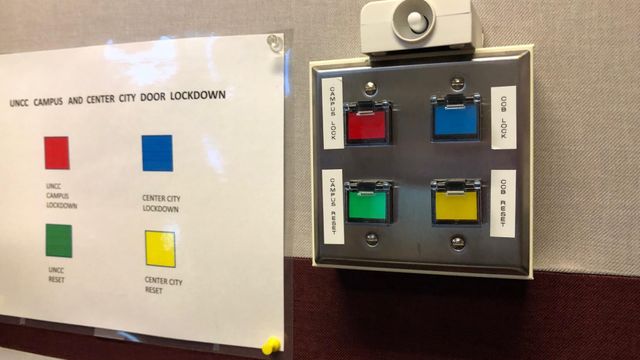 Emergency officials were able to lock down UNCC campus with one button
