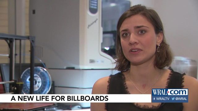 UNC student turns billboards into bags