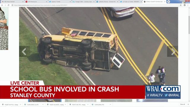 School bus involved in Stanly County crash