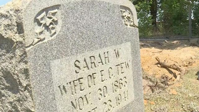 Graves removed for I-95 widening in Dunn
