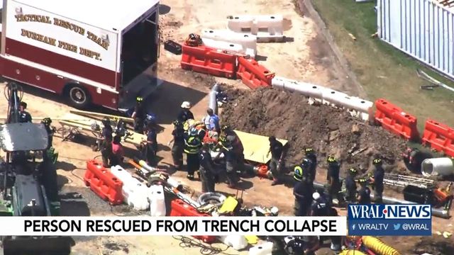Firefighters' training pays off in trench rescue
