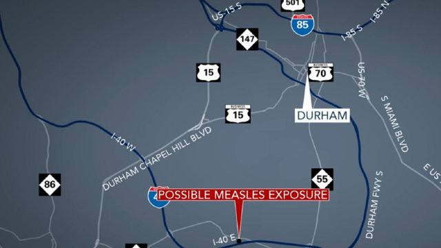 Possible case of measles in Durham County