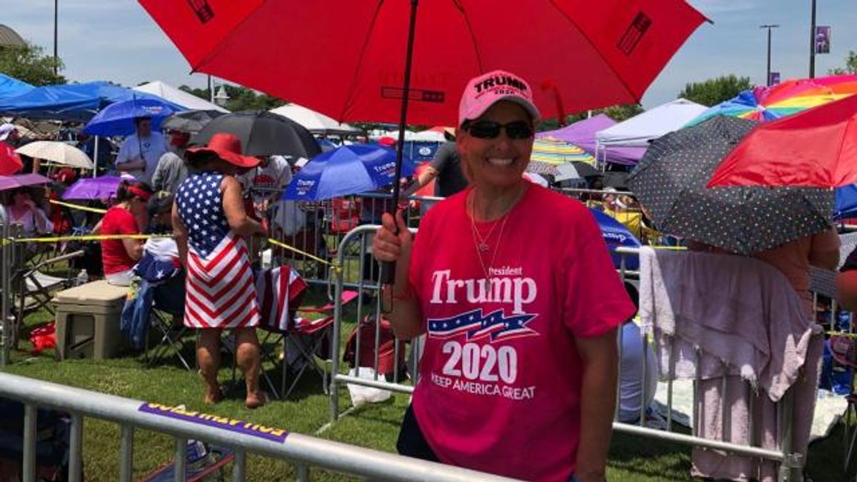 Long lines form at ECU hours before President Trump rally