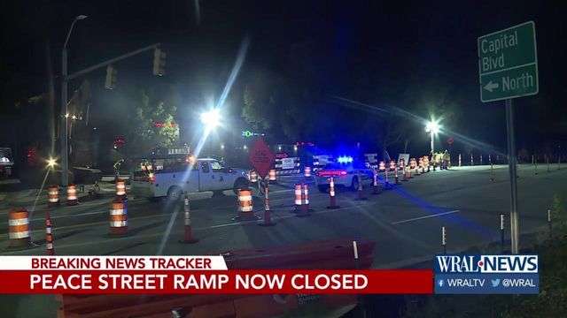 Raleigh's Peace Street ramp closes after rain delay