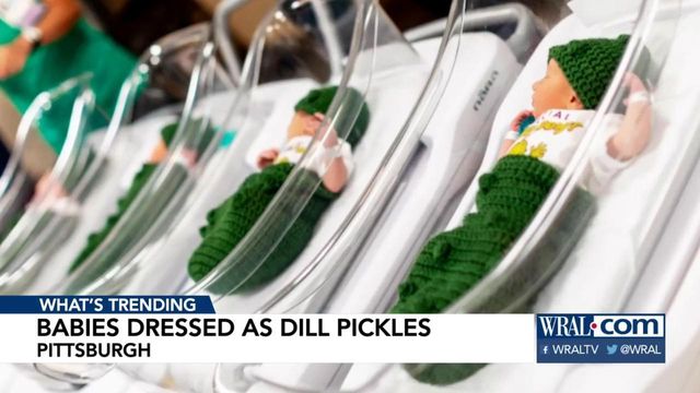 Babies at Pittsburgh hospital dressed like little pickles