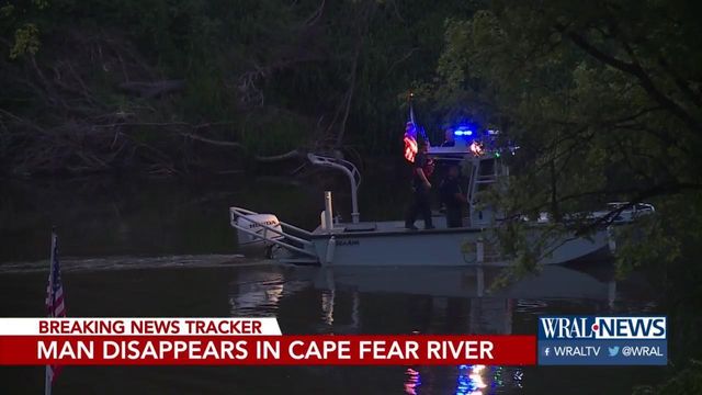 Search suspended for night for man missing on Cape Fear River