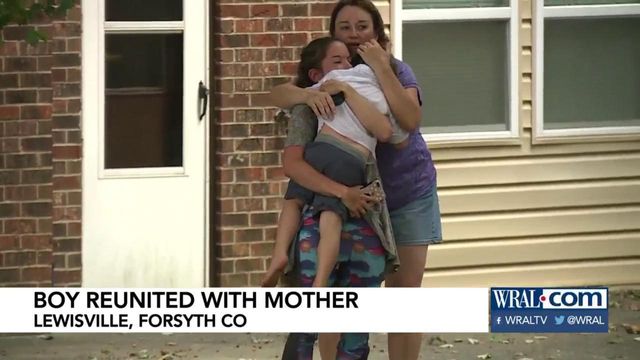 Forsyth County woman reunited with son after he wanders off