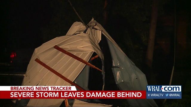 Storms create lots of damage in Benson, Johnston County