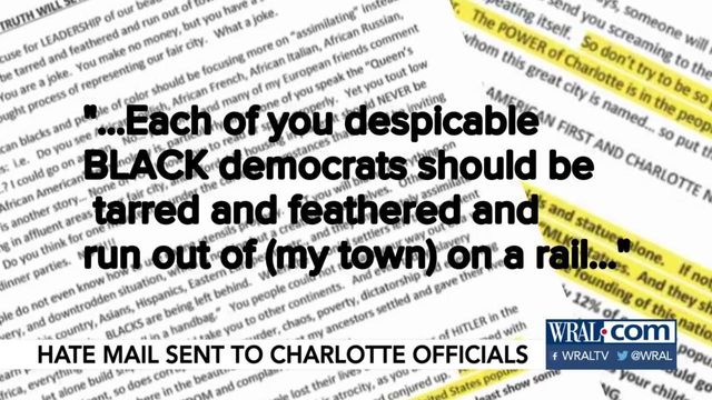 Charlotte politicians receive threatening mail