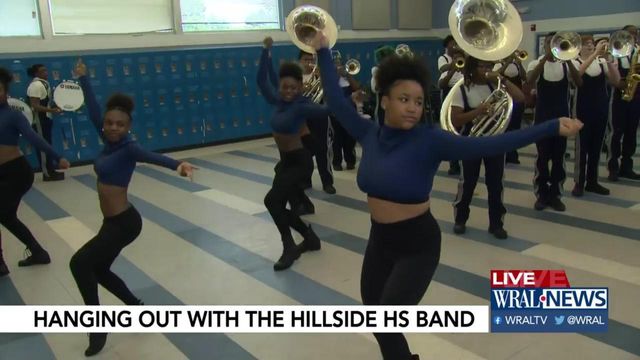 Hanging out with the Hillside High School Band