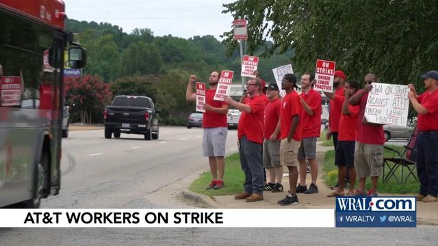 Local AT&T workers join picket lines with others across Southeast