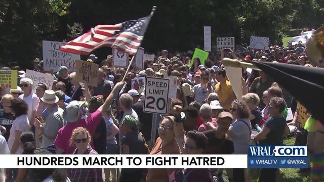 Hundreds march against hate, white supremacy in Hillsborough