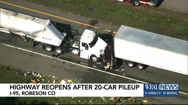 Interstate 95 open again after massive vehicle accident