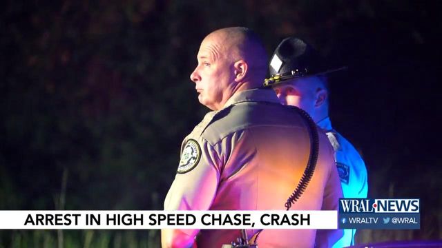 Man arrested after high speed chase, crash