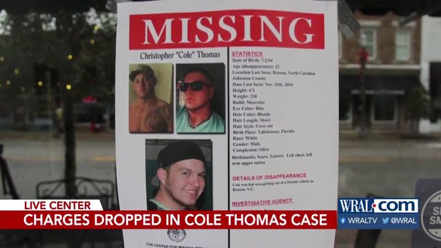 Charges dropped for 4 men in Cole Thomas case