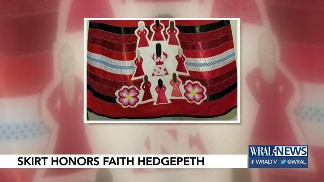 Sister of Faith Hedgepeth has special skirt made to pay honor after her death
