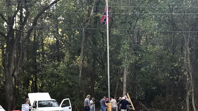 Confederate flag in Pittsboro