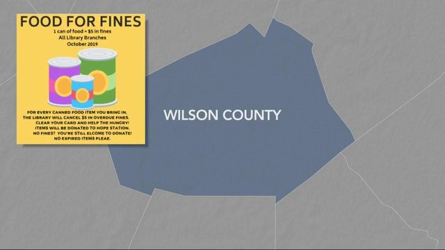 Wilson County libraries accepting food donations for library fines
