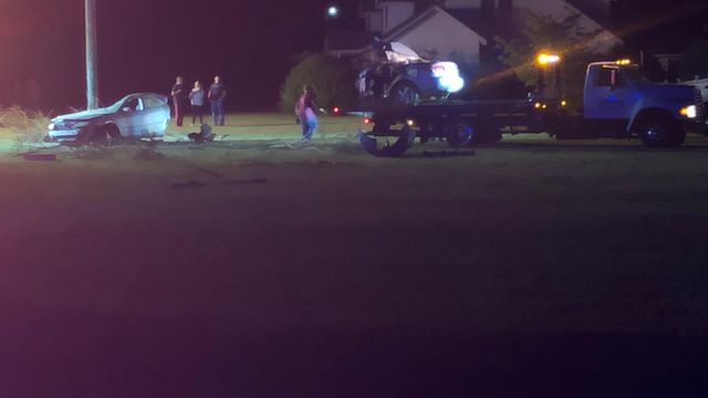 Crash sends two to hospital in Raleigh