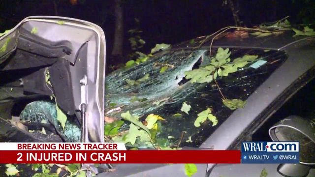 Two teenagers injured in north Raleigh crash
