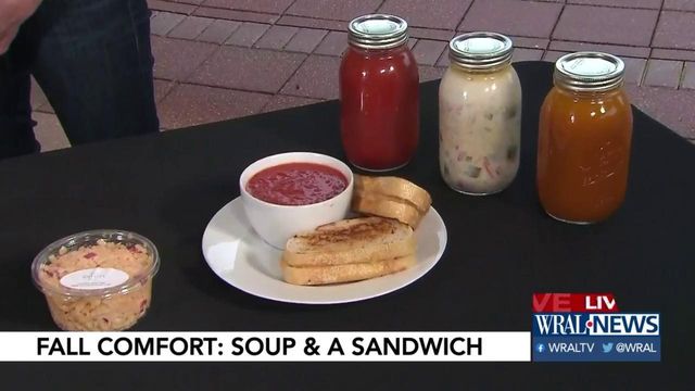 Embrace fall comfort food with soup and a sandwich