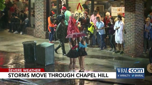 People brave weather for some fun during Halloween on Franklin Street