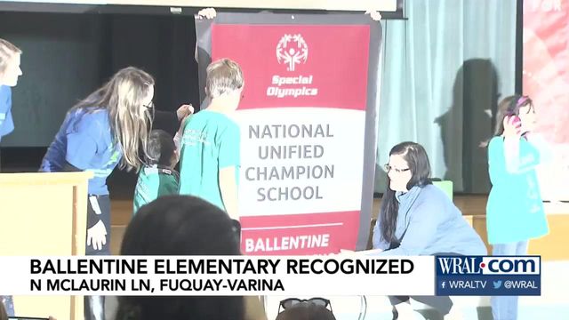 Fuquay-Varina school recognized for efforts with Special Olympics