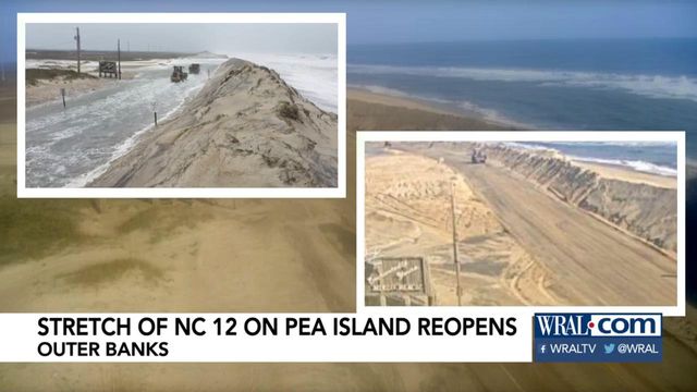 Area closed on NC Hwy. 12 closed due to coastal storm now open again