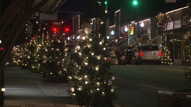 Downtown Laurinburg gets into Christmas spirit with trees, lights, festive spirit
