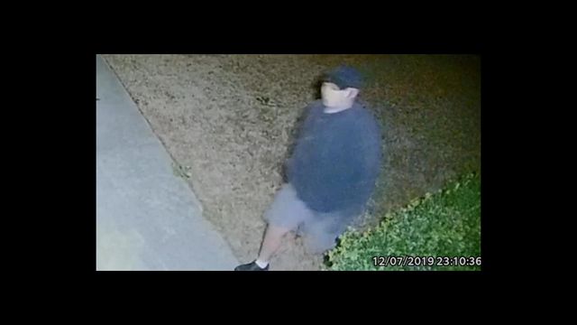 Man spotted on surveillance video in Riverwood yards