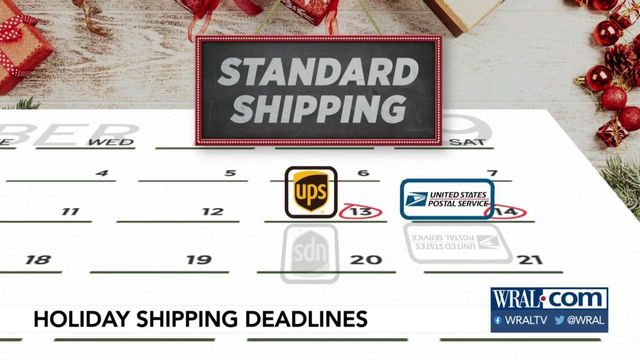 Holiday shipping deadlines are here