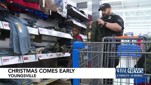 Children participate in Youngsville's first Shop with a Cop