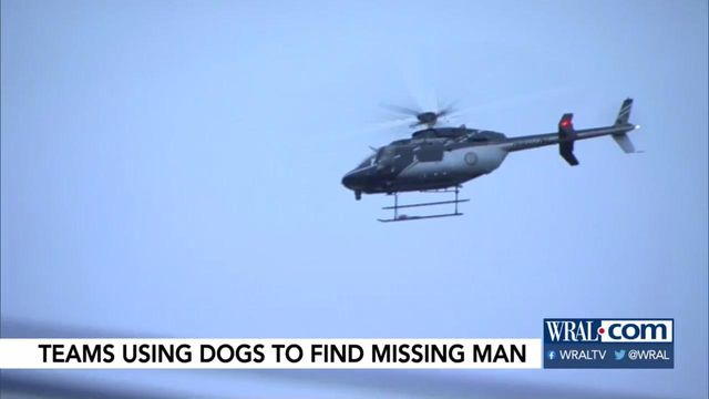 Drones, dogs used in search for senior man