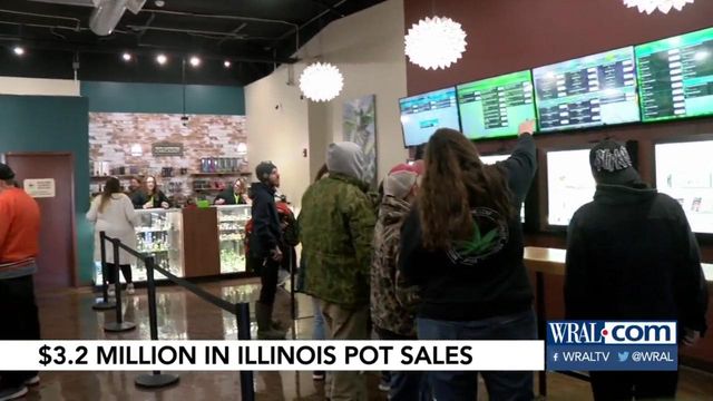 Marijuana sales through the roof in first days of legalization in Illinois