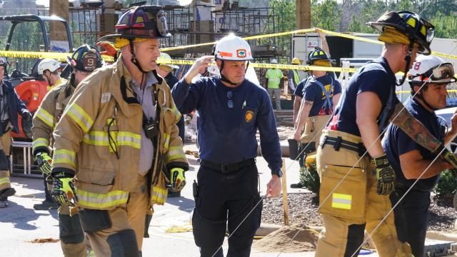 Search and rescue team responds to trench collapse near Brier Creek