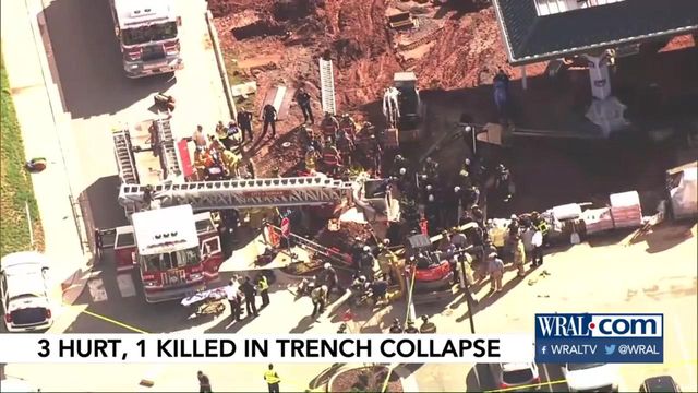Tense day ends with three hurt, one dead in trench collapse