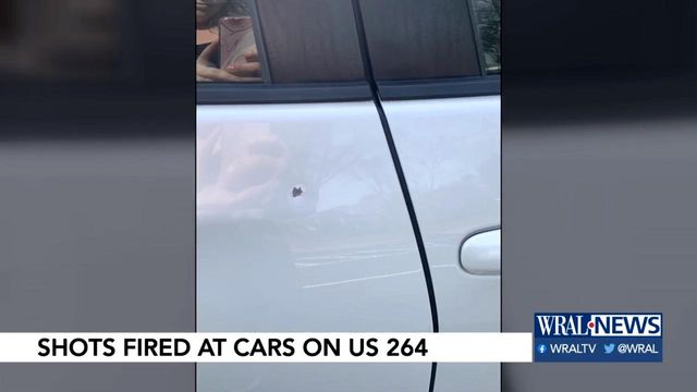 Bullets hit cars along U.S. Highway 264 