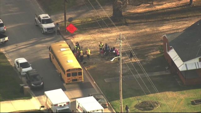 Elementary students involved in school bus accident in Clayton