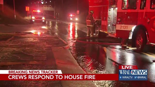 Wet roads near house fire a concern in Hope Mills