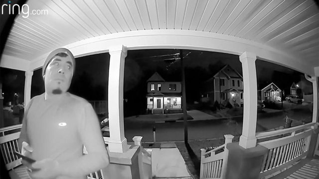 RAW: Doorbell cam shows man at Durham woman's door