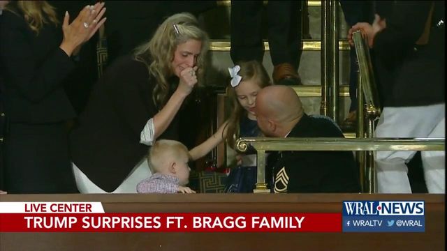Fort Bragg family reunited at State of the Union address