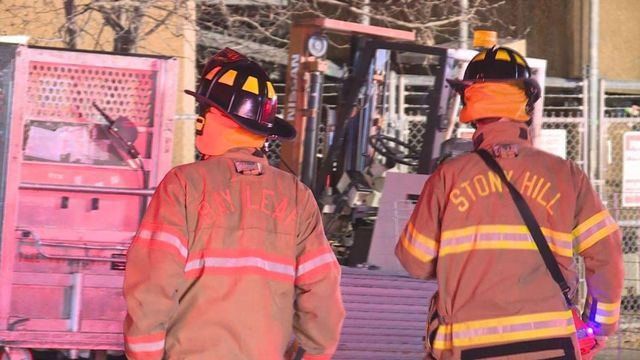 Fire damages wooden sign shop in Wake Forest