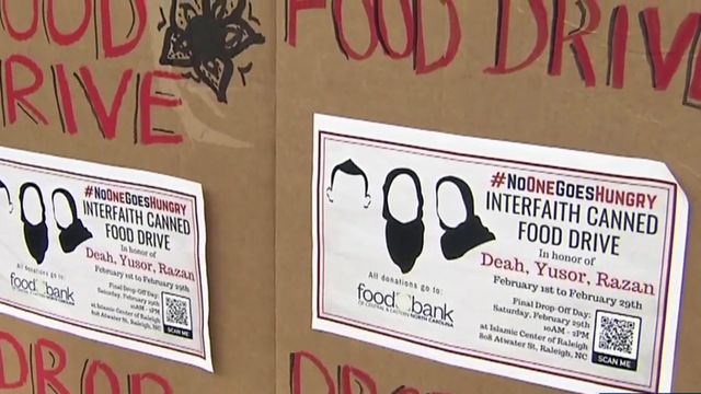 Annual food drive honors memory of Chapel Hill murder victims